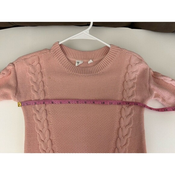 Gap Kids Girls Rose cable knit sweater Dress long sleeve casual Size M Pullover - Picture 9 of 9
